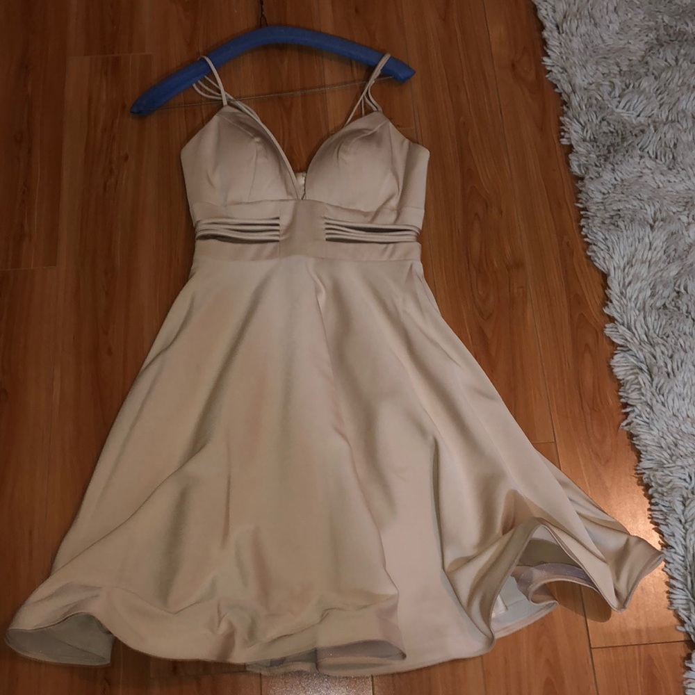 midi champagne dress